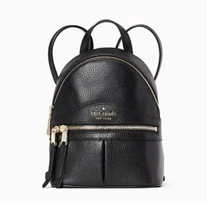 Kate Spade Black Leather Karina Mini Convertible Backpack